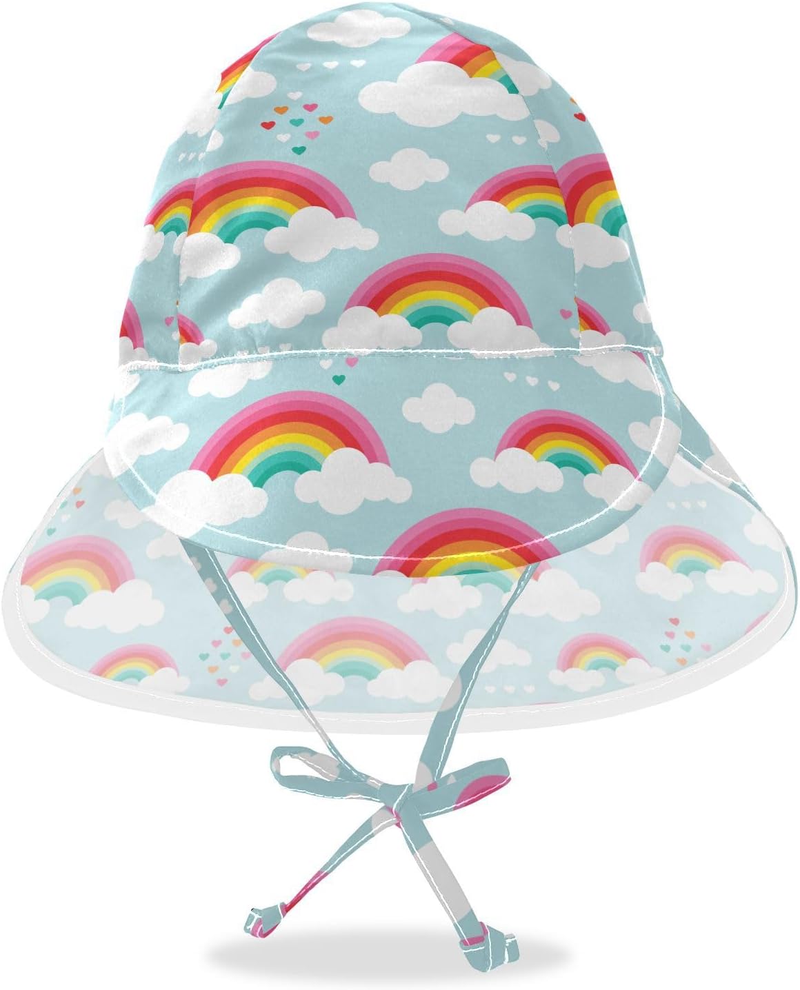 Rainbow Cloud Baby Sun Hat for Kids 2-4T Lightweight Adjustable