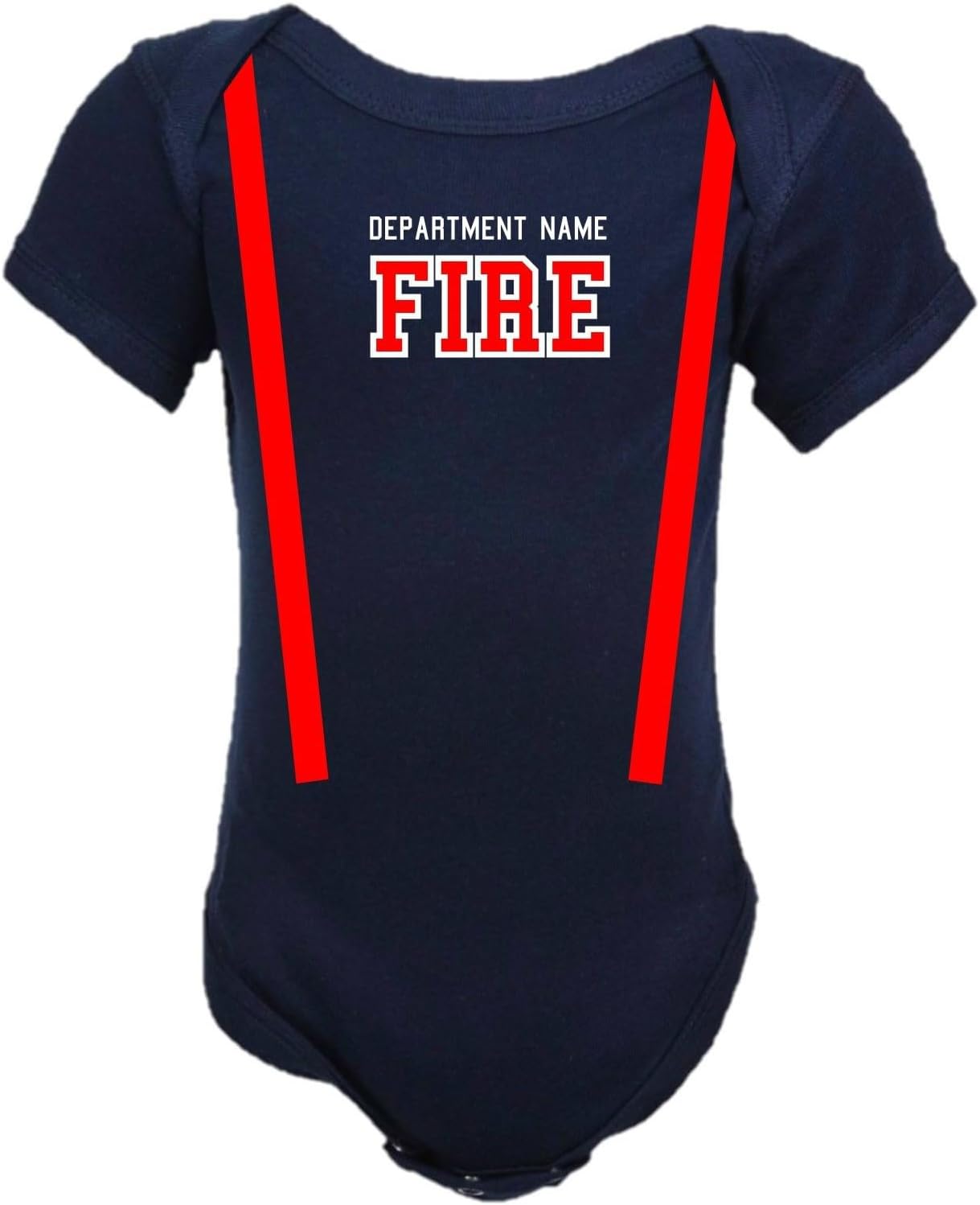 Firefighter Name Personalized Black 2-Piece Baby Outfit