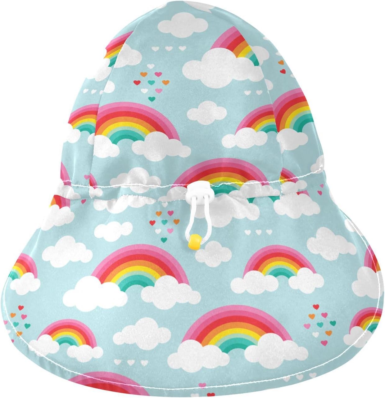 Rainbow Cloud Baby Sun Hat for Kids 2-4T Lightweight Adjustable