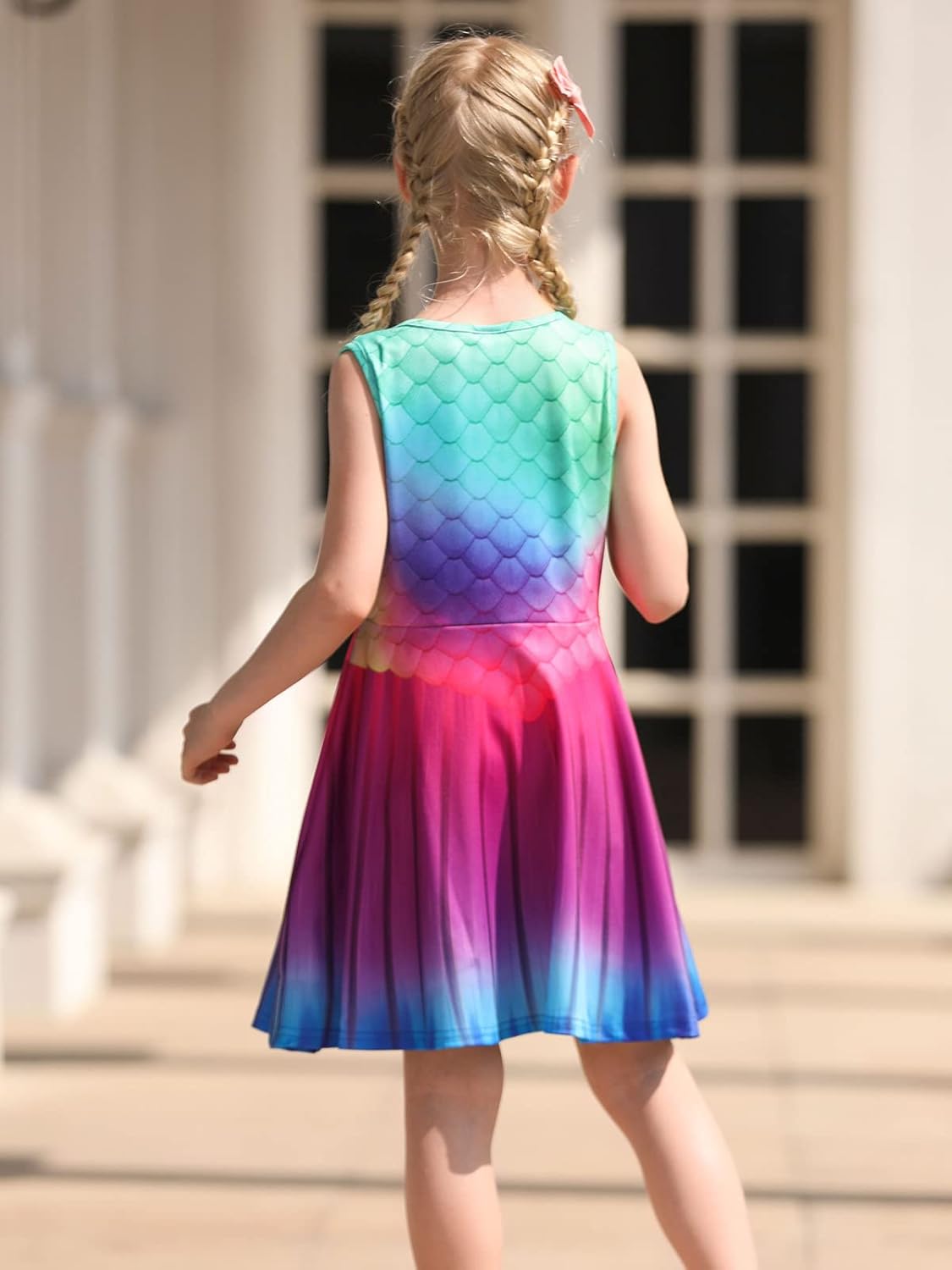 Funnycokid Mermaid Dress Adorable Summer Outfit