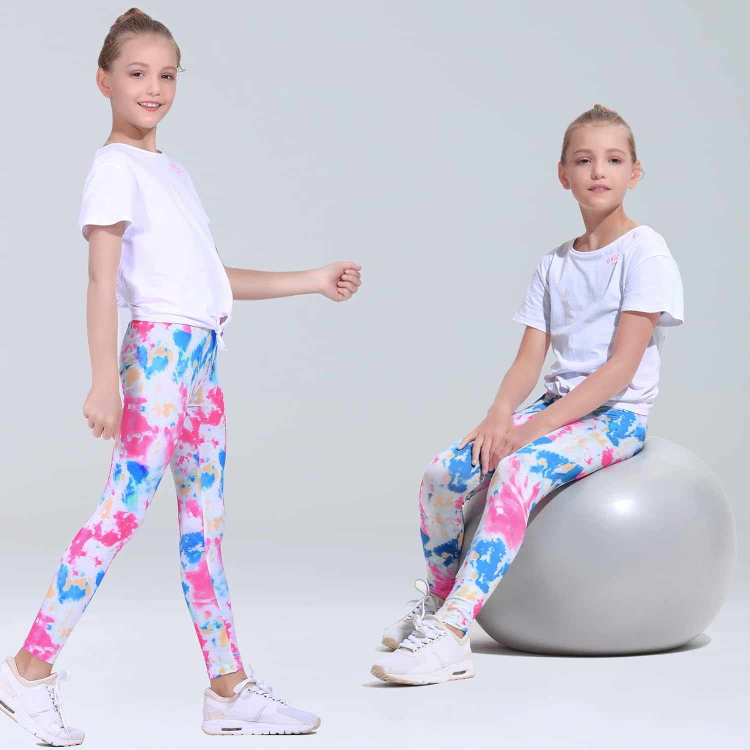 Quedoris Girls Printed Leggings Yoga Pants Multipack Ages 3-13