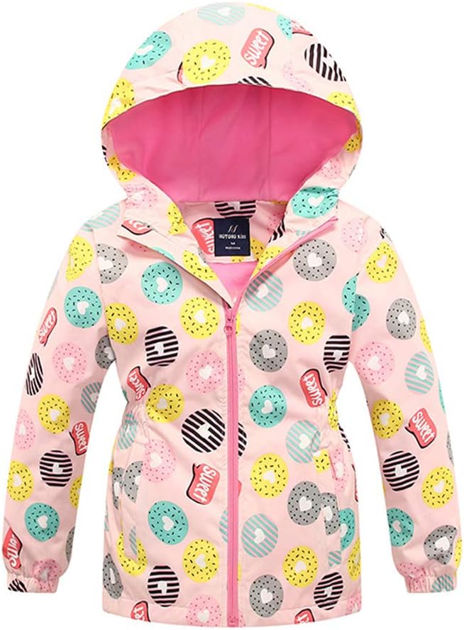 Sowllars Girls Rain Jacket Waterproof Windbreaker