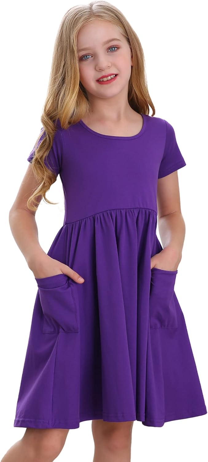 Stelle Girls Skater T-Shirt Dress for Toddler - Comfortable Stylish