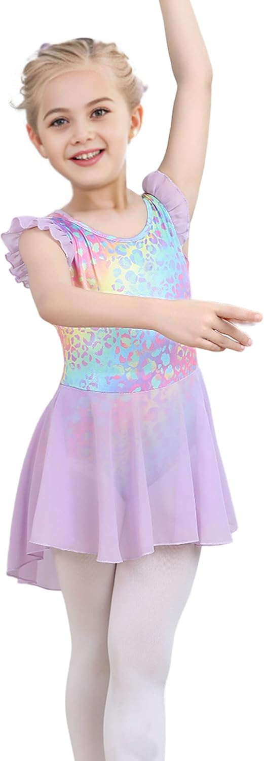 Classical Ruffle Sleeve Tutu Dress for Girls