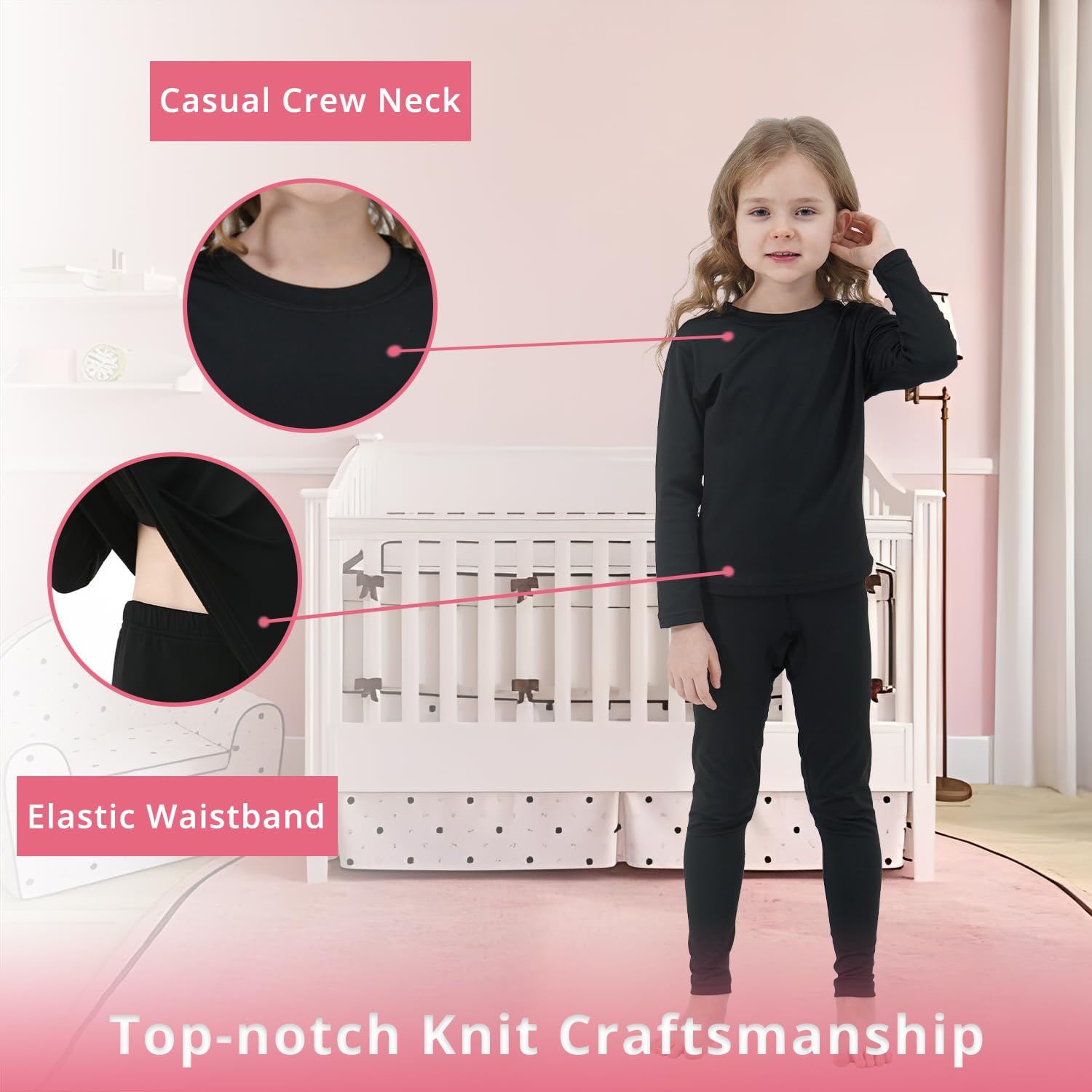 PISIQI Thermal Fleece Kids Set