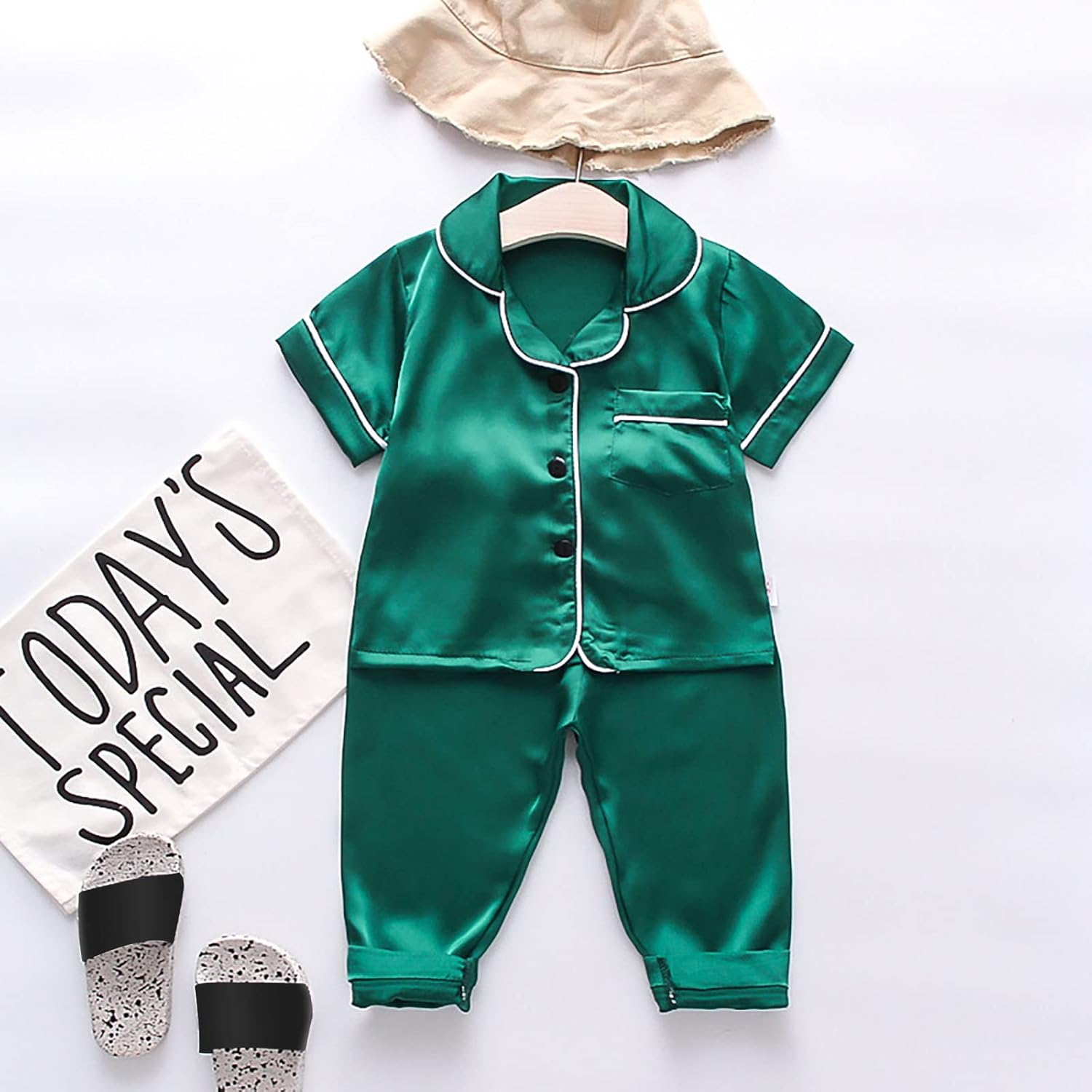 Perfect Plus Set for Babies Shirts Pants Green 6-12 Months