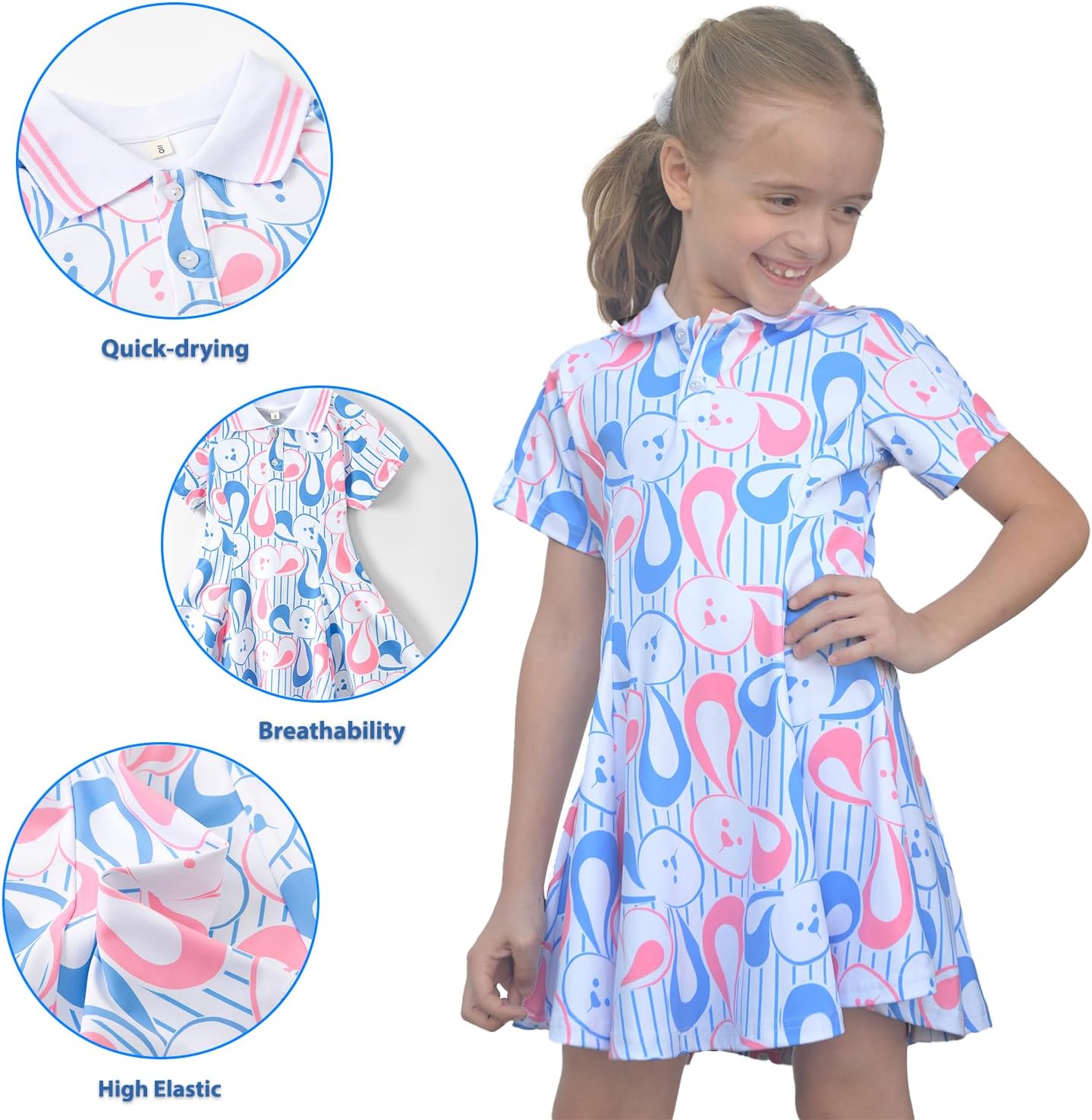 ASEGI Girls Active Sport Dress Durable Stylish Functional