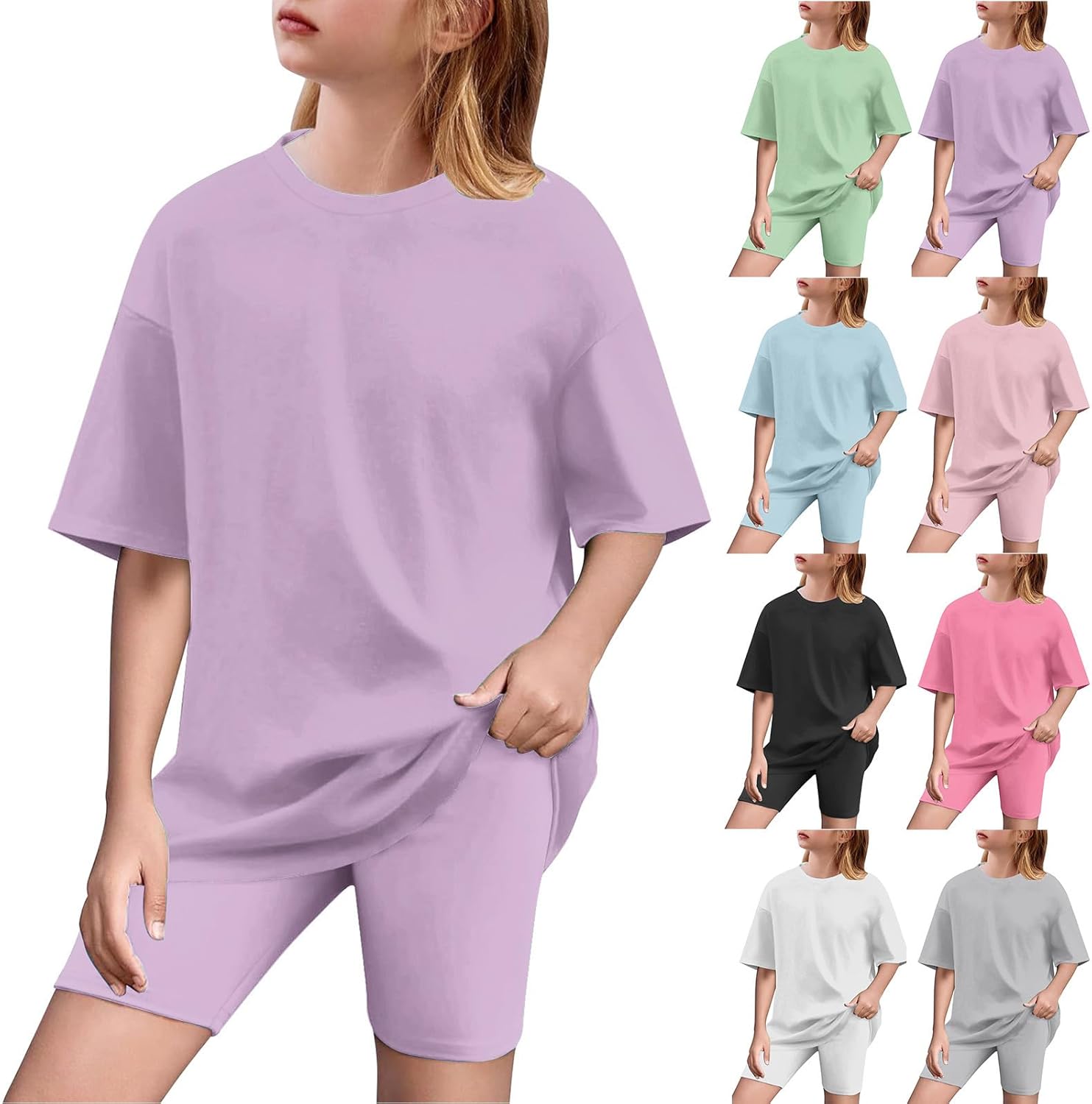 Girls Loose-Fit Tracksuit Set