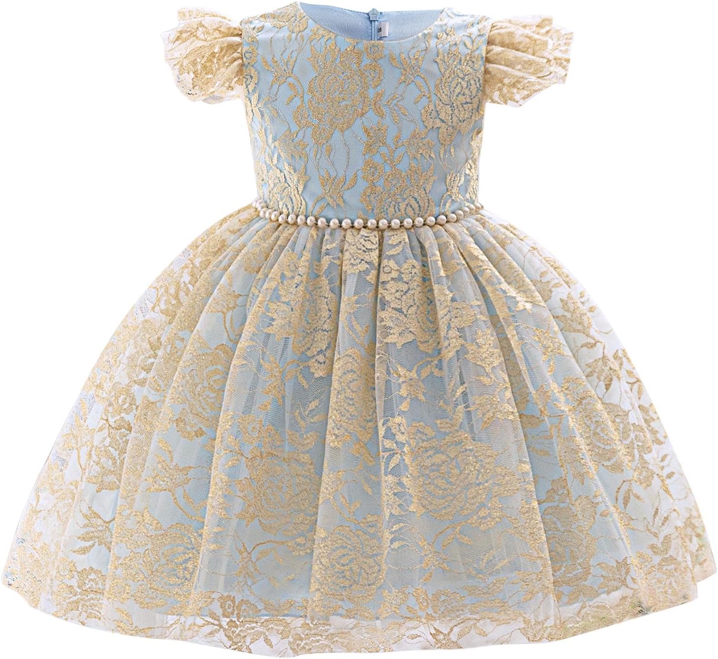 Baby Toddler Tulle Lace Rhombus Pattern Dress