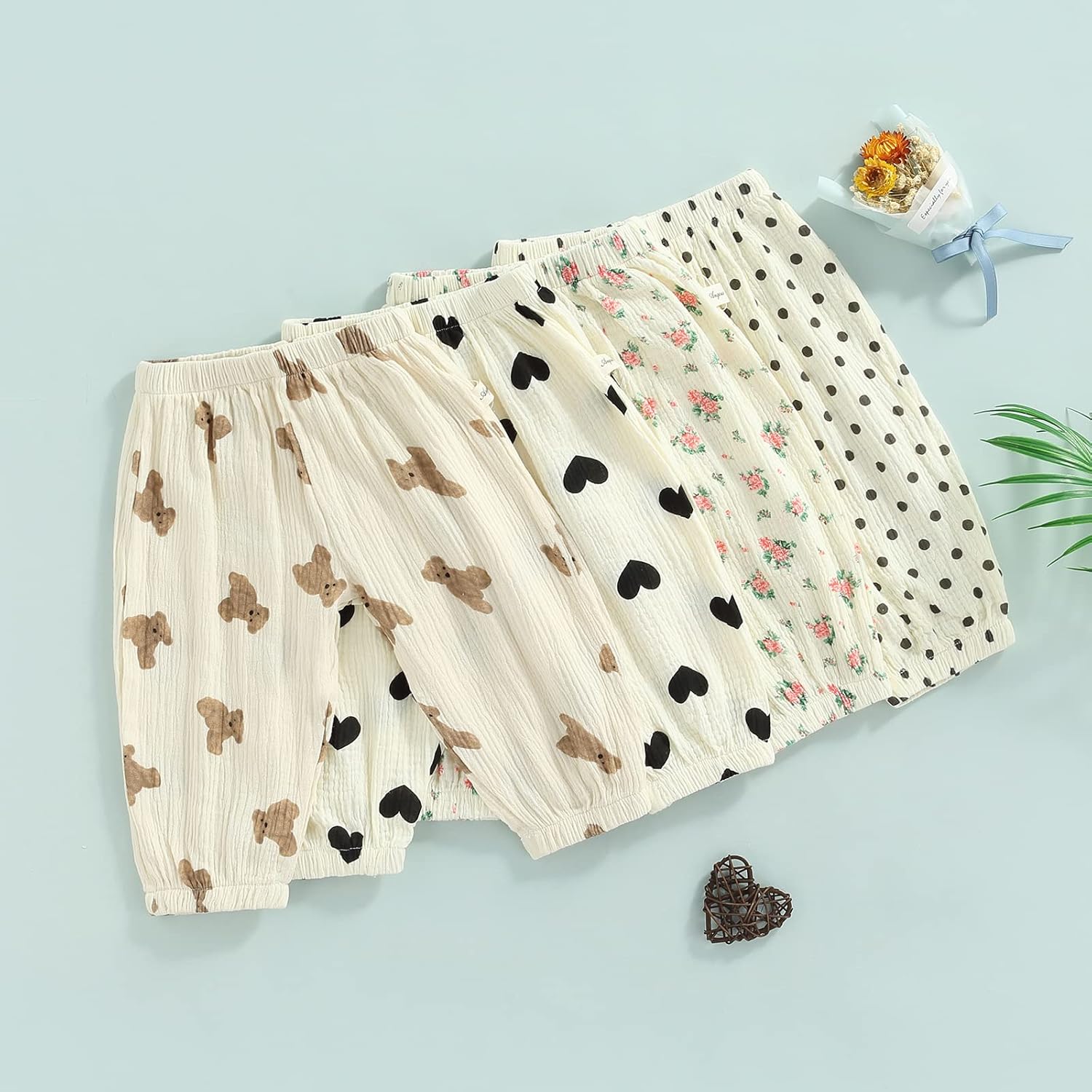 Floral Print Harem Pants for Baby Boy Girl Summer Wear