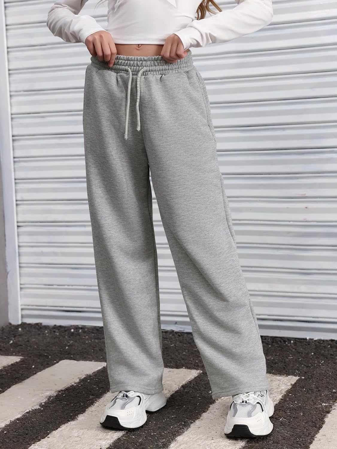 SOLY HUX Straight Wide Leg Sweatpants