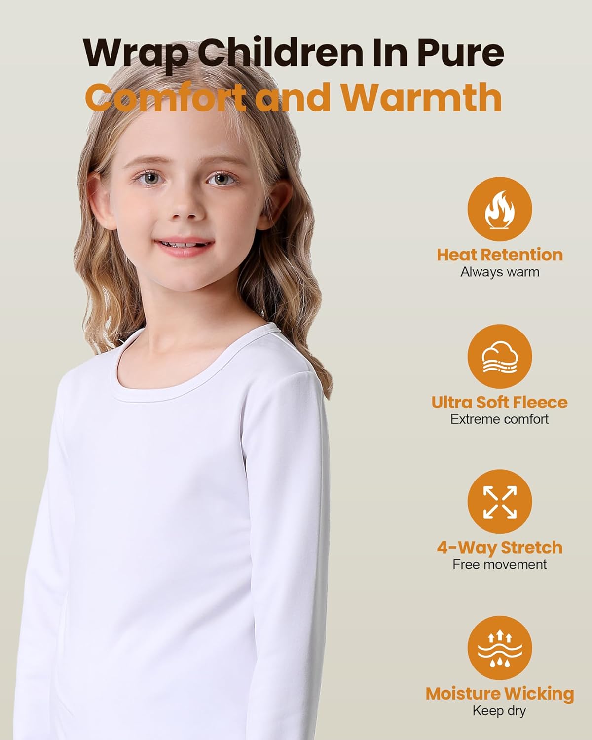 Songcode Thermal Underwear for Kids Base Layer Ski Set