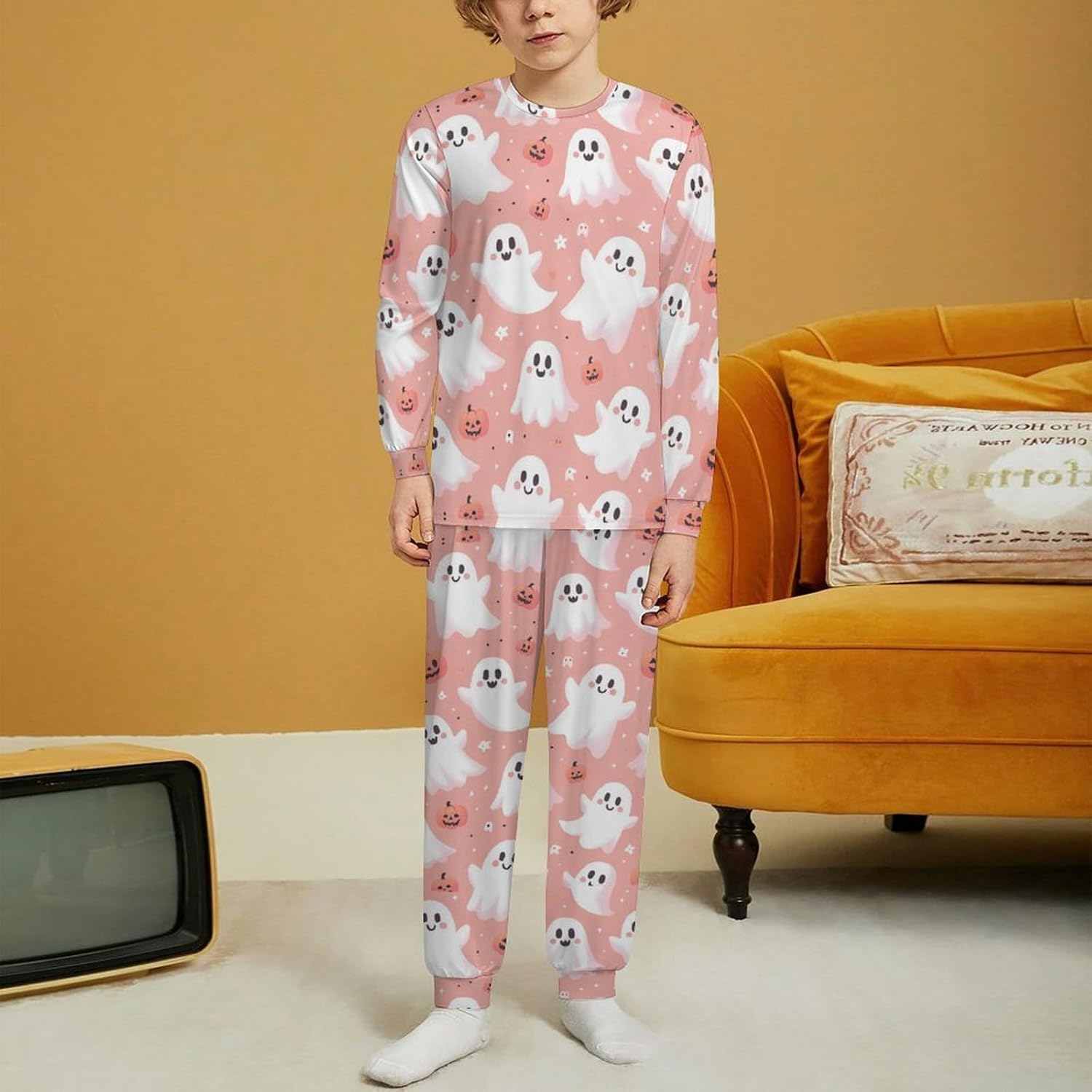 Kids Thermal Pajama Set Cartoon Characters