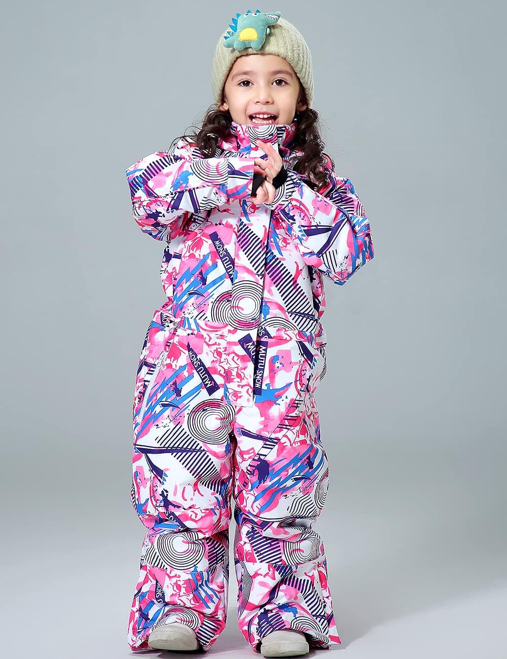 YEEFINE - One-Piece Winter Snowsuit for Kids Adults - Waterproof Windproof