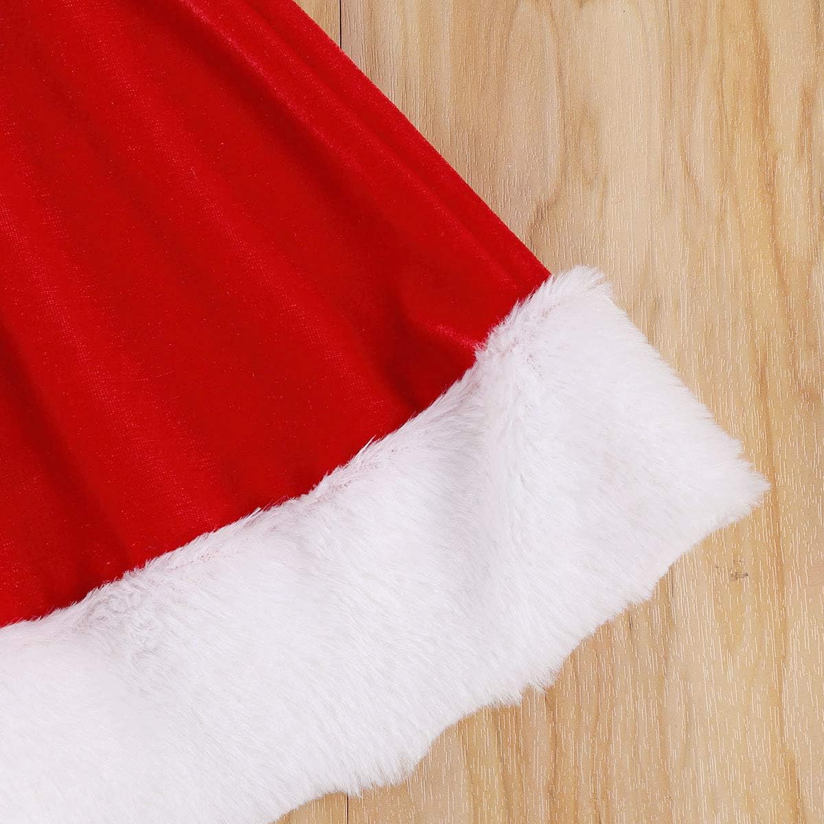 J Christmas Toddler Girls Set Red velvet Fur