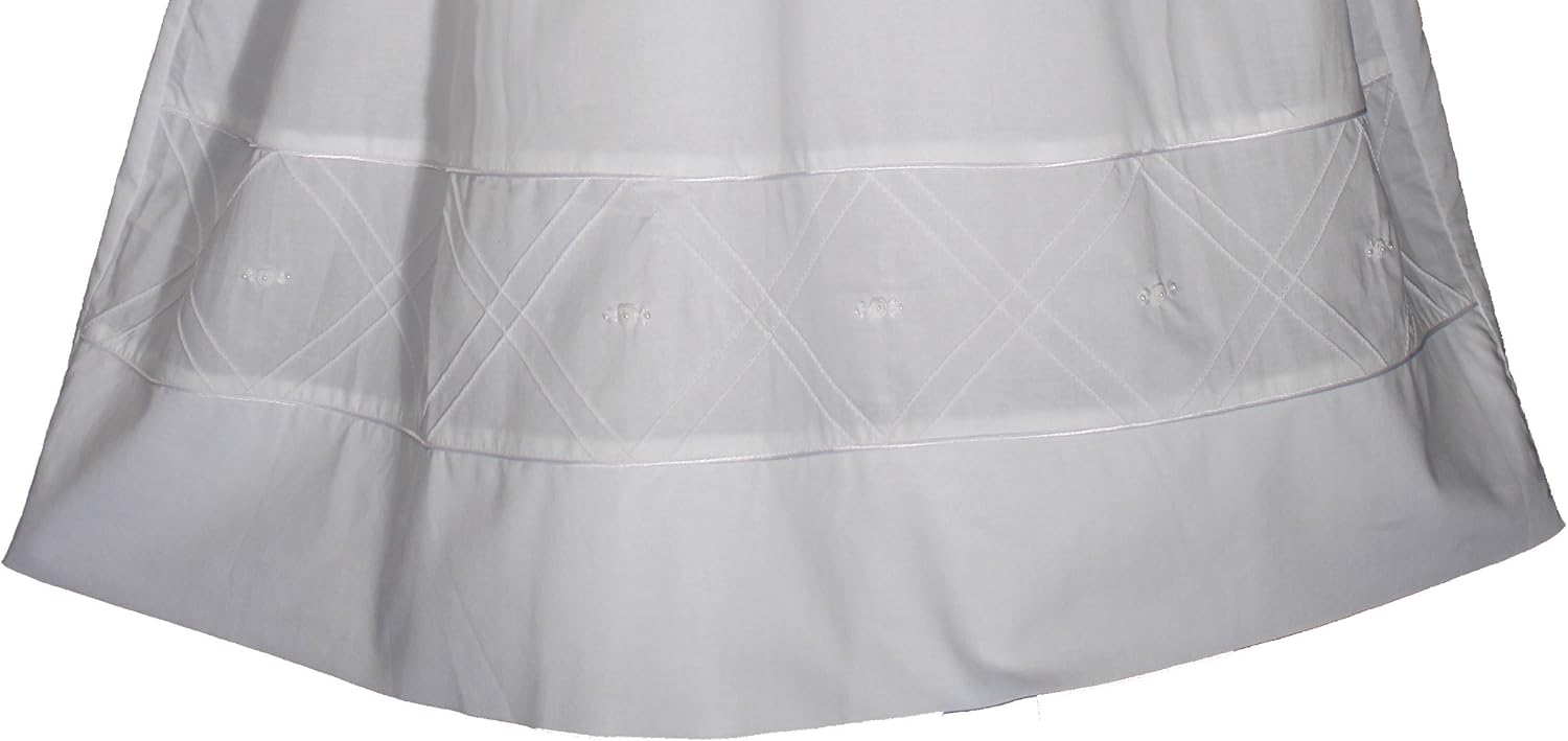 Elegant 34-inch Heirloom Christening Gown for Baby Girls