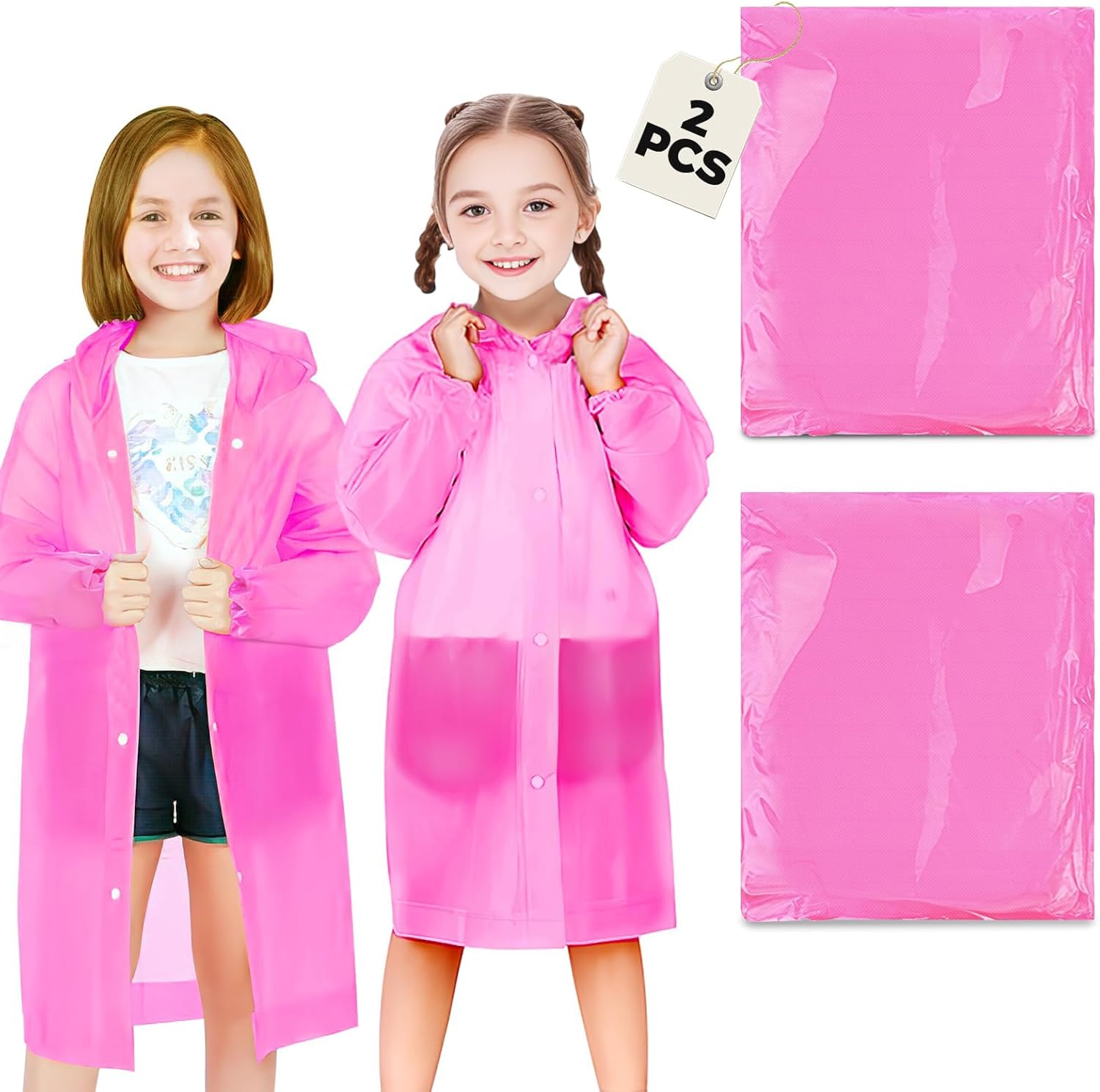 Durable Reusable Waterproof rain jackets for Kids
