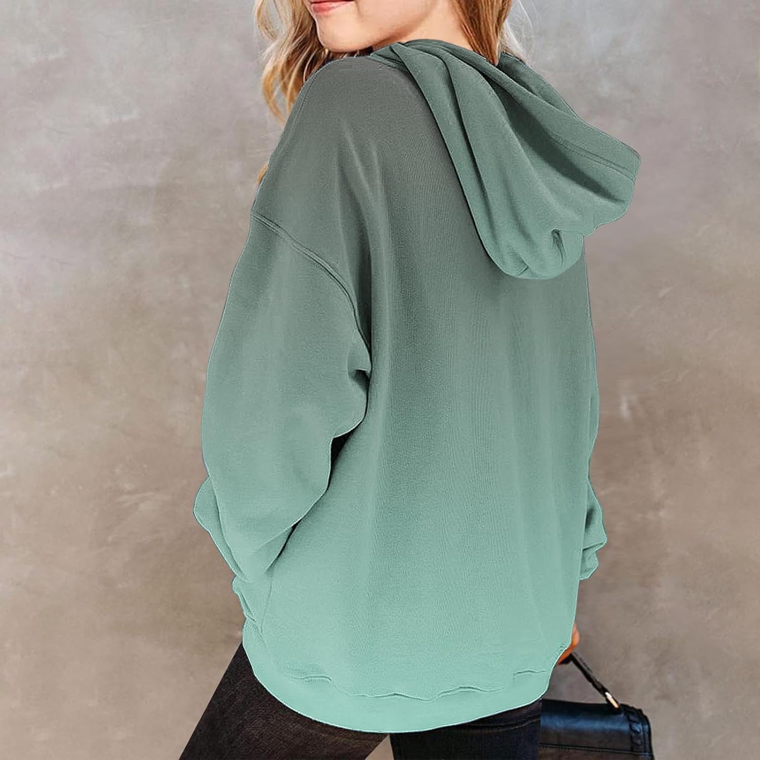 Cute Trendy Preppy Gradient Over-sized Ganymides