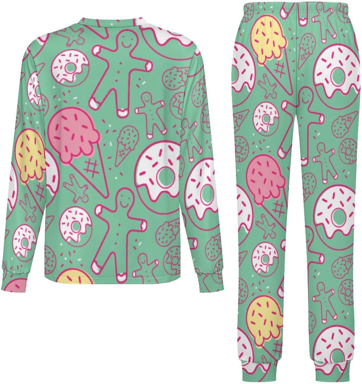 Meiko Christmas Kids Set - gingerbread boys and girls - Long Sleeve Shirts and Pants