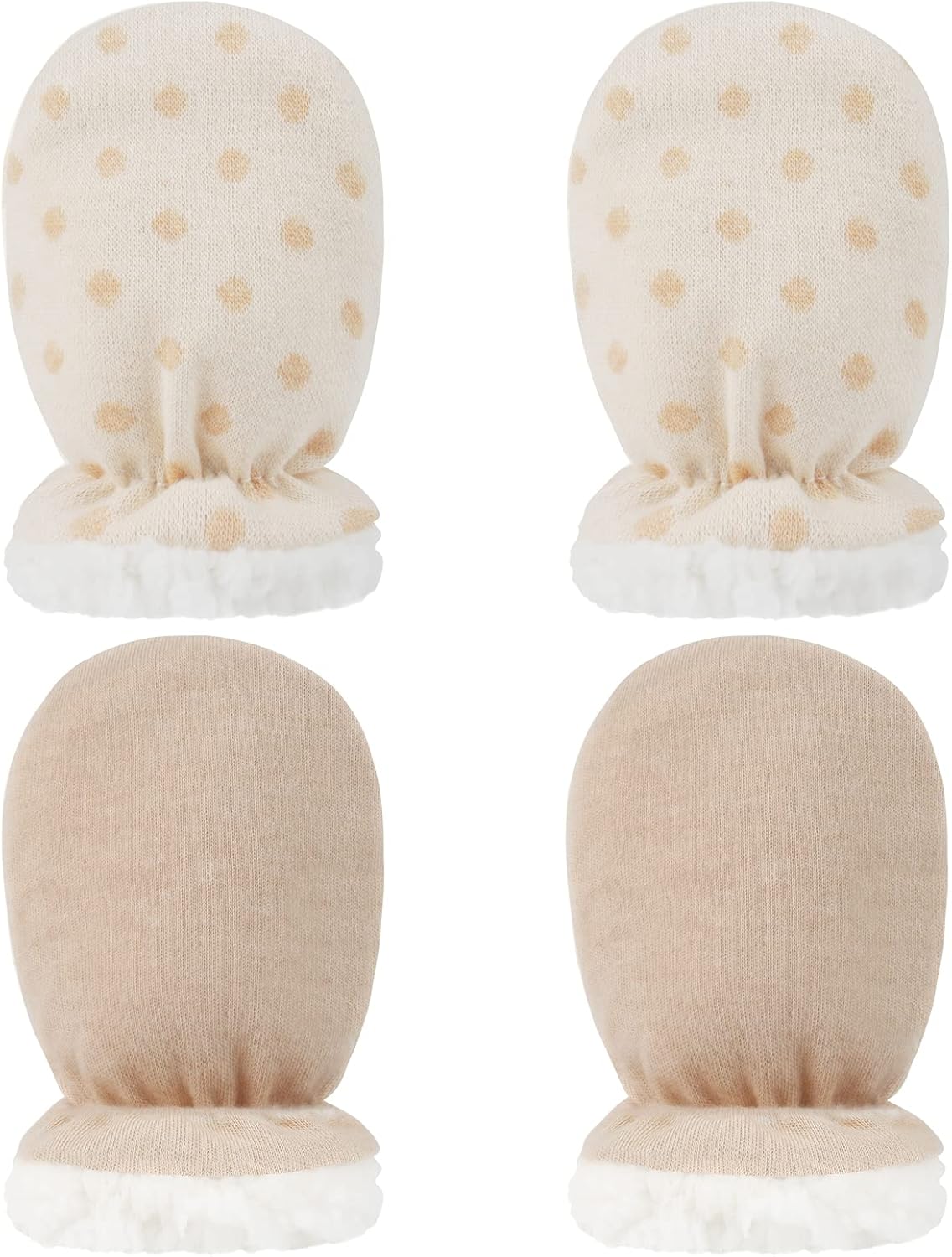 Hicdaw 2 Pairs Baby mittens Newborn to 18 Month