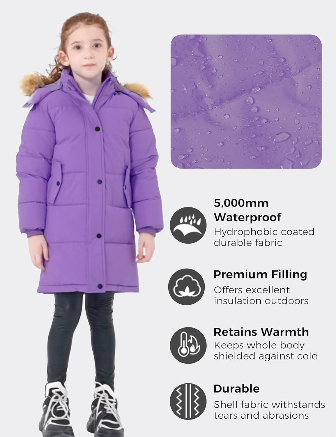 Wantdo Girls Winter Fleece Jacket