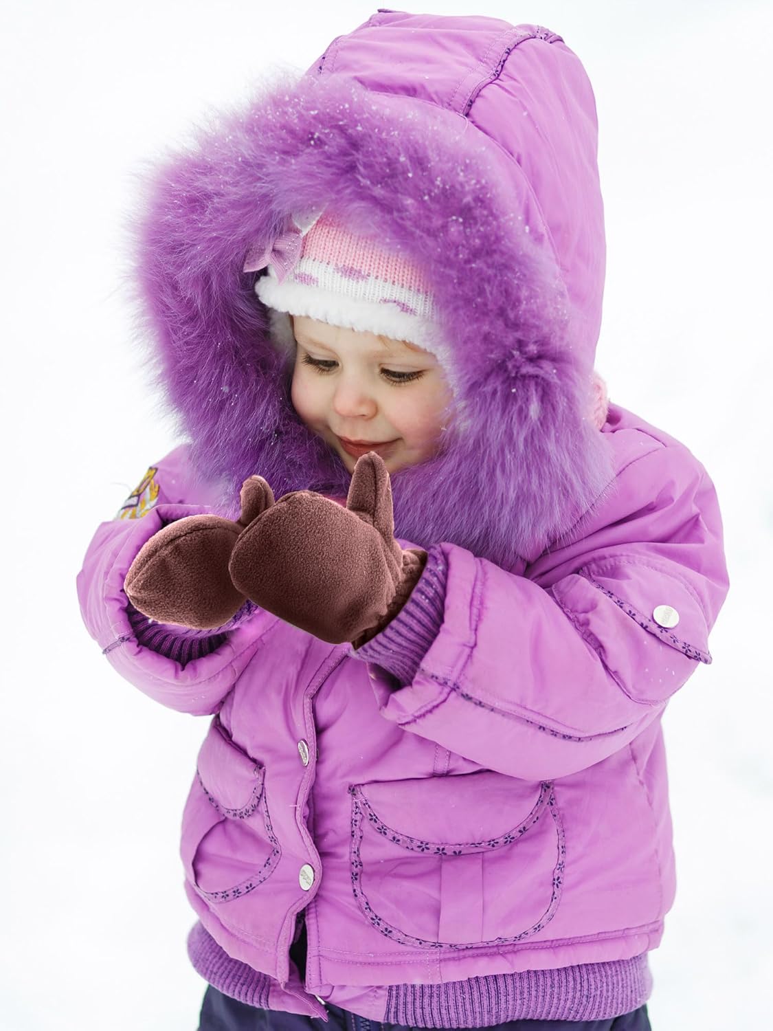 3 Pairs Baby Winter Mittens Fleece Gloves