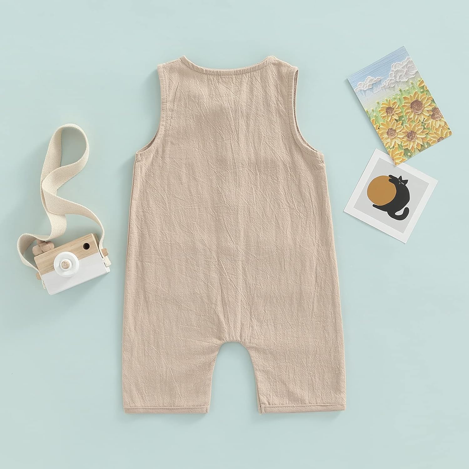Mubineo Summer Linen Romper Jumpsuit for Baby