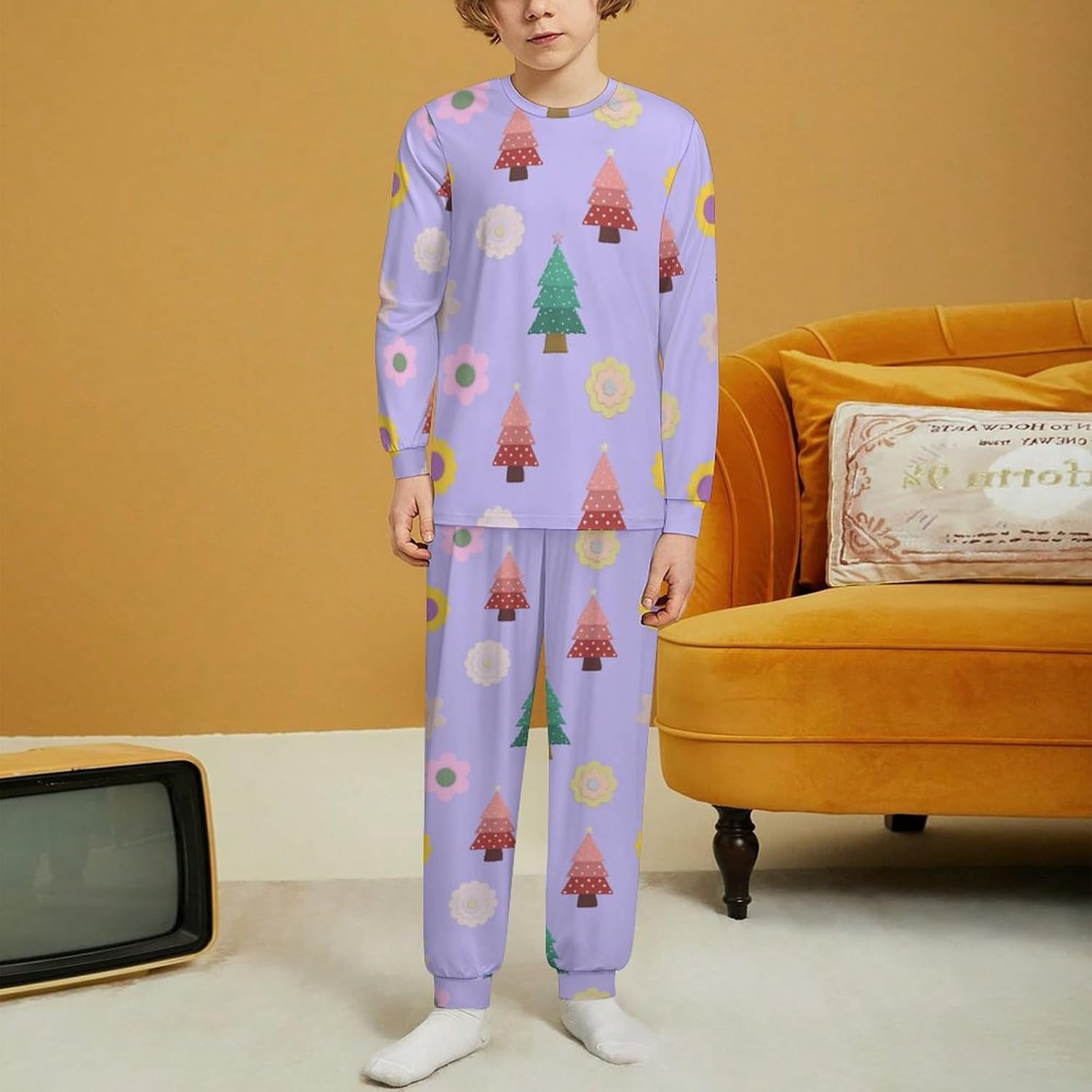 Santa Deer PC Thermal Underwear Set for Boys and Girls