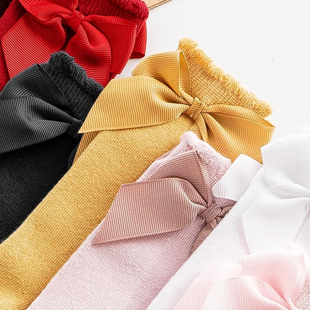 5-Pair Cute Knee-High Socks for Kids