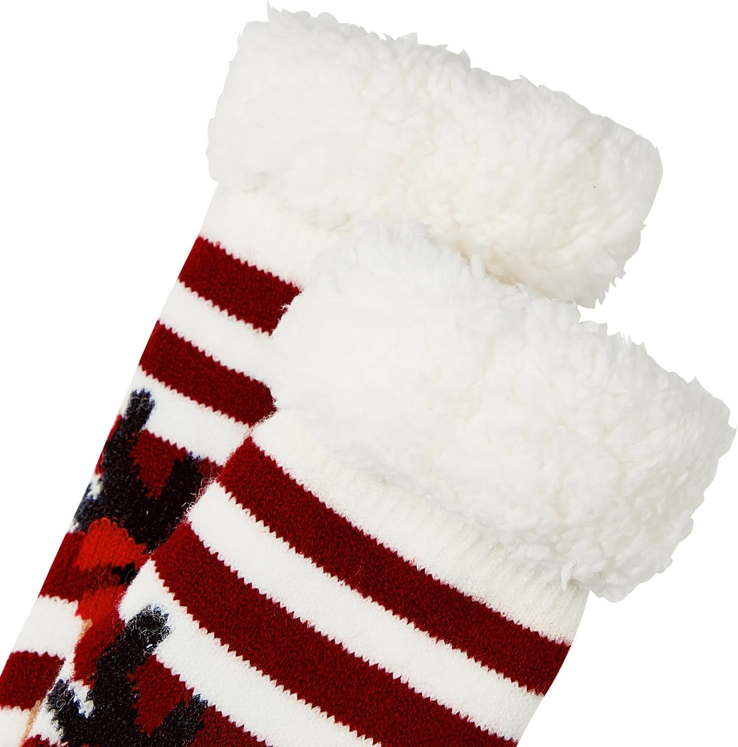 Zando Kids Fuzzy Socks with Grips - Cozy Winter Warmers for Toddlers Kids