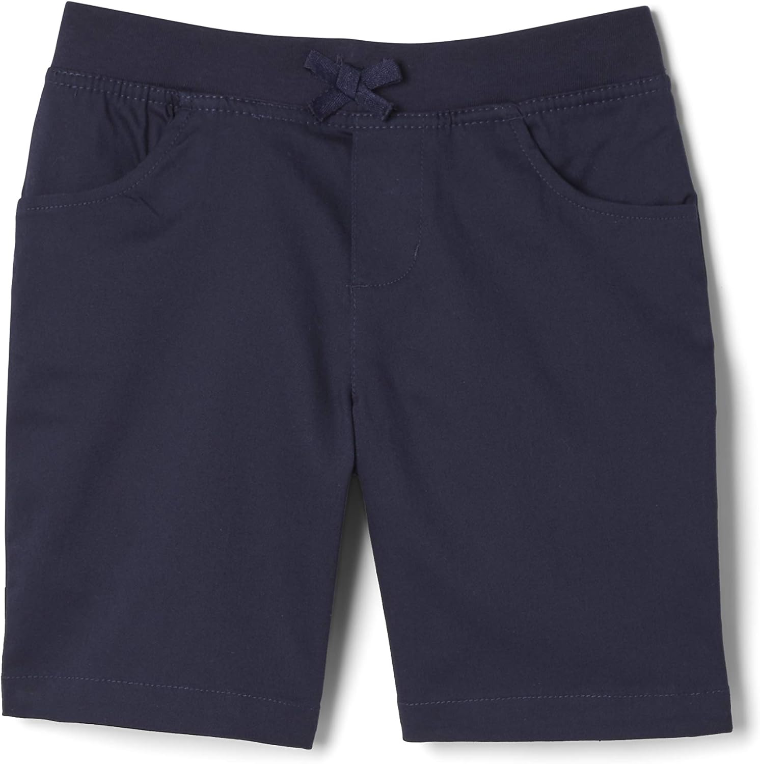 French Toast Girls Stretch Tie Front Twill Shorts