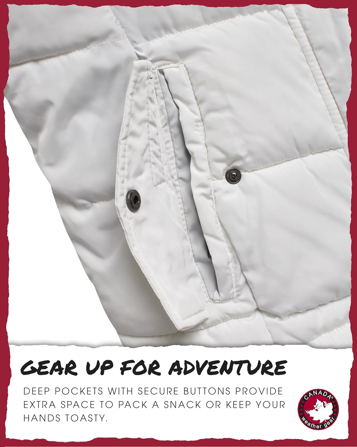 Canada Weather Gear Girls Winter Coat - Quilted Heavyweight Puffer Parka