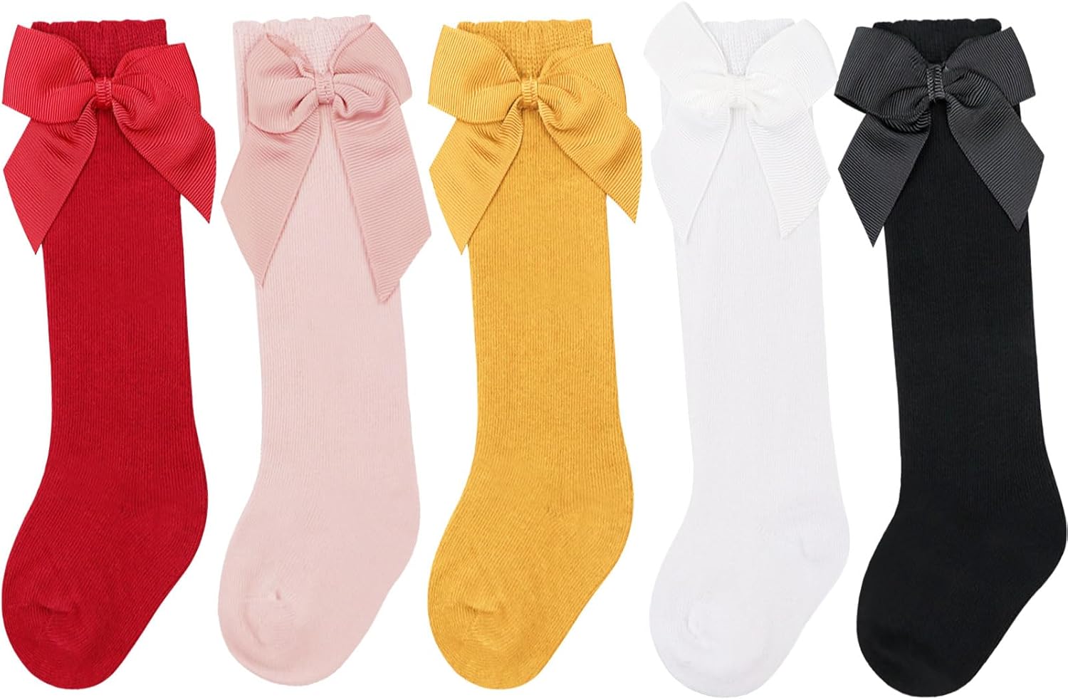 5-Pair Cute Knee-High Socks for Kids