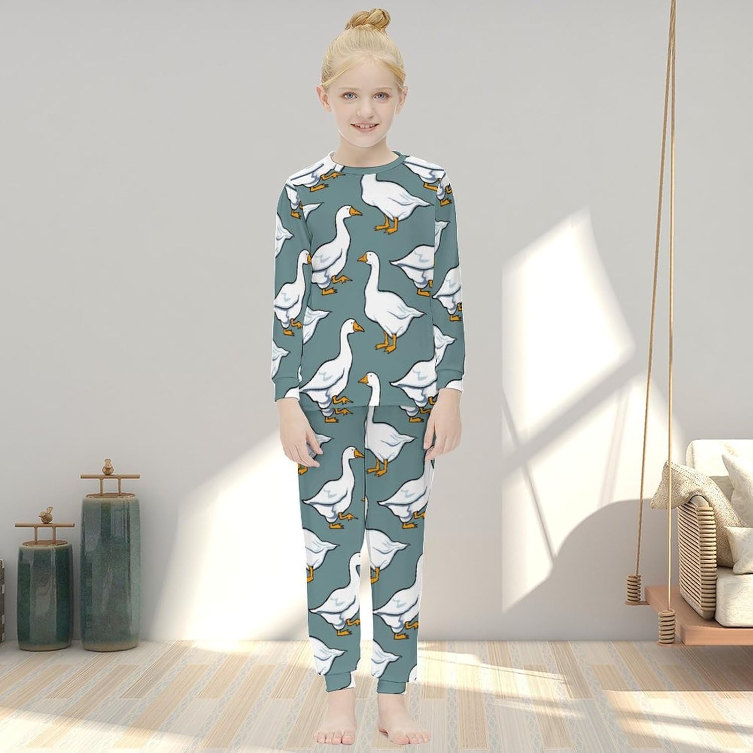 Girls Pajama Set - Soft Trendy Thermal Set for Daily Use