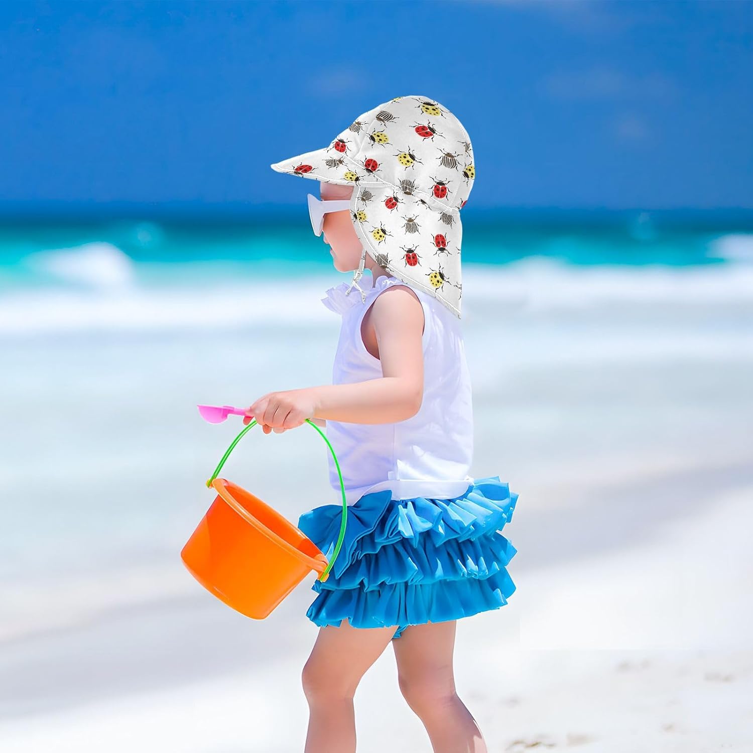 Pigsaly Beetle Ladybug Insects Toddler Sun Hat