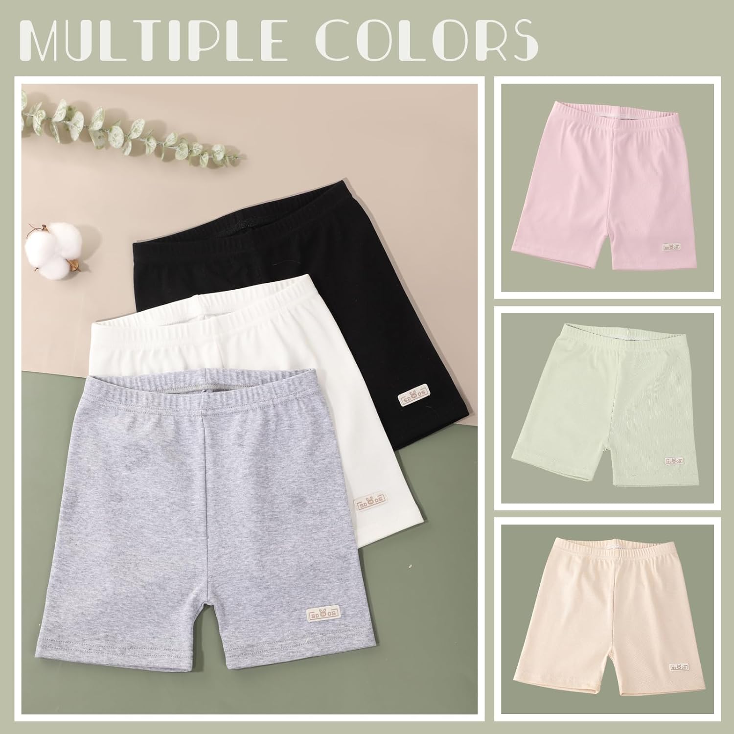 Chicduo 6-Piece Bike Cartwheel Dance Shorts for Girls