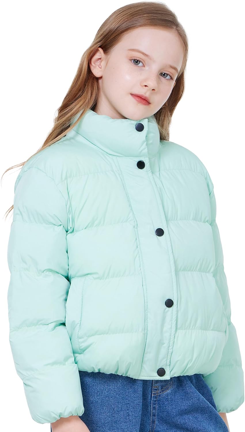 WULFUL Girls Winter Puffer Jacket - Lightweight Warm and Tear-Resistant