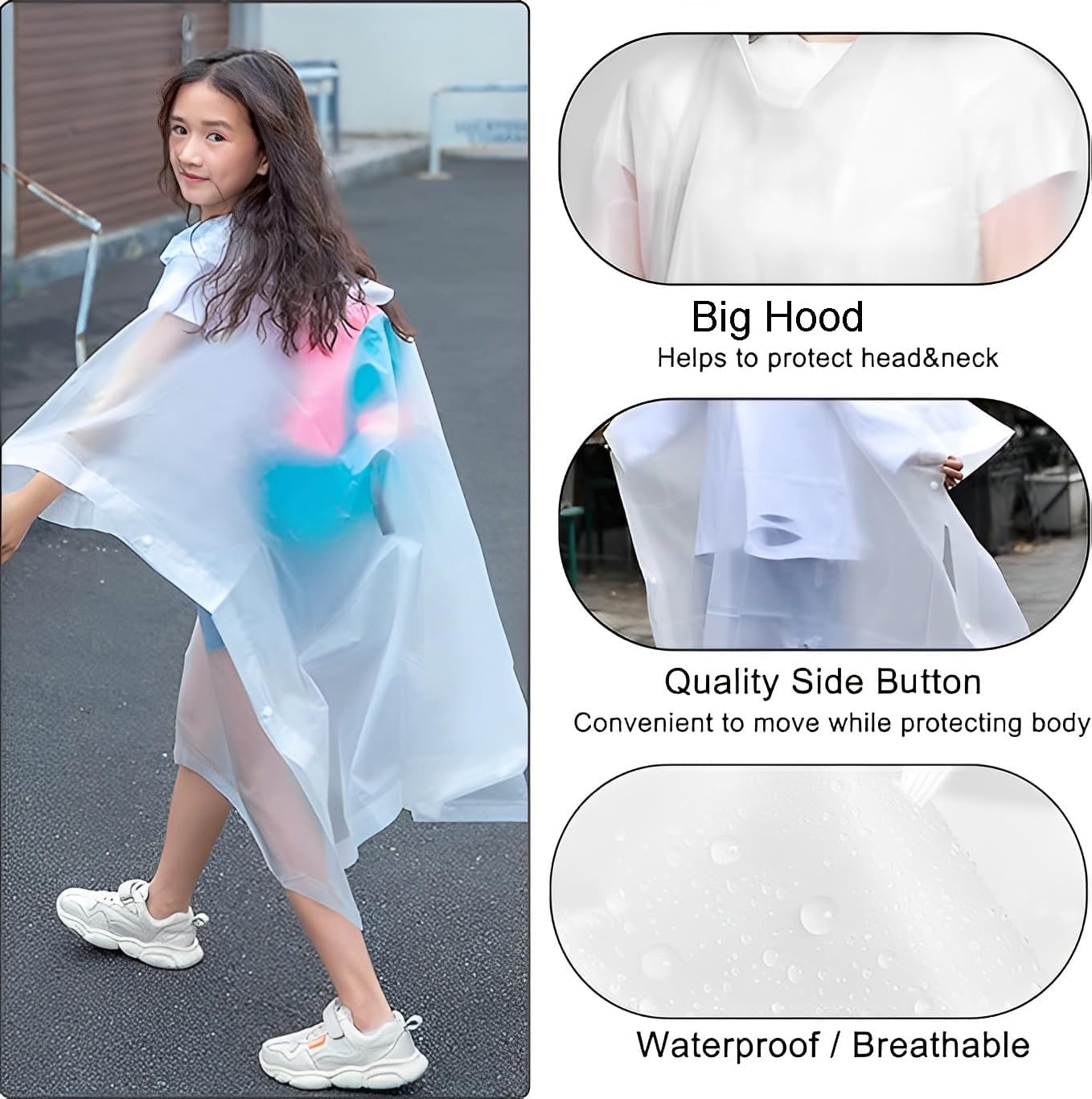 Quick-Dry Leak-Proof Rain Jackets for Kids