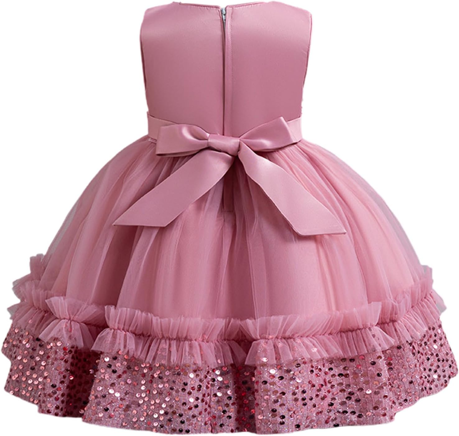 Beessbest Princess Dress for Toddler Girls Sequins Tulle Wedding Party Bridal Occasion