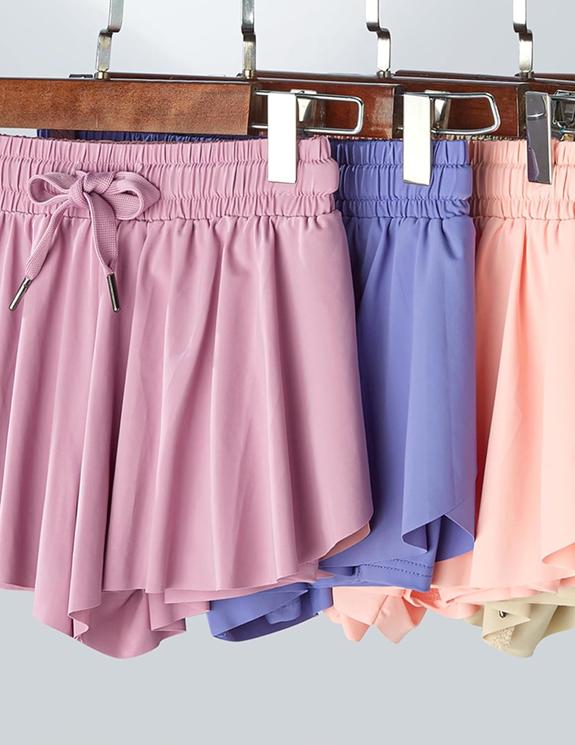 3-Piece Girls Flowy Spandex Shorts for Fitness and Activity