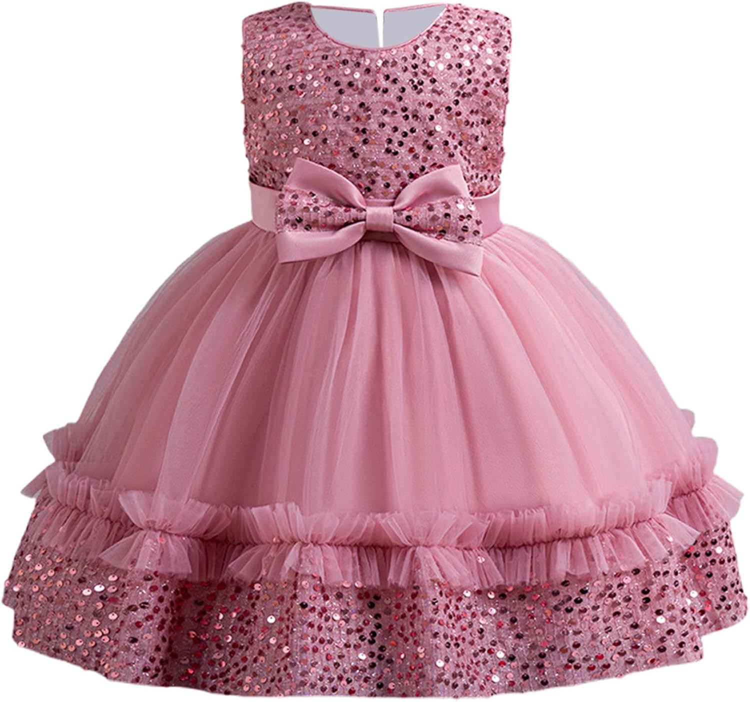 Beessbest Princess Dress for Toddler Girls Sequins Tulle Wedding Party Bridal Occasion