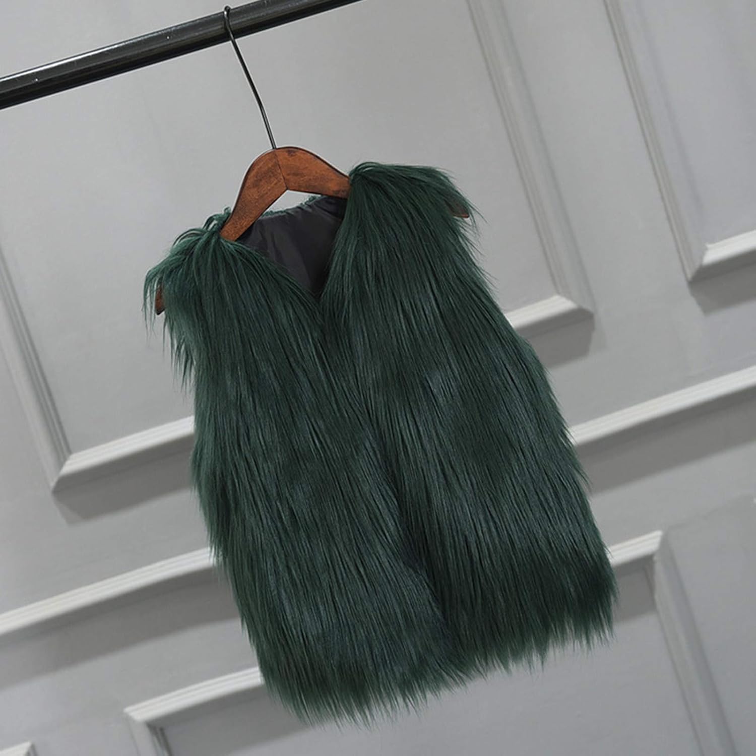 Moongker Toddler Girls Winter Faux Fur Vest