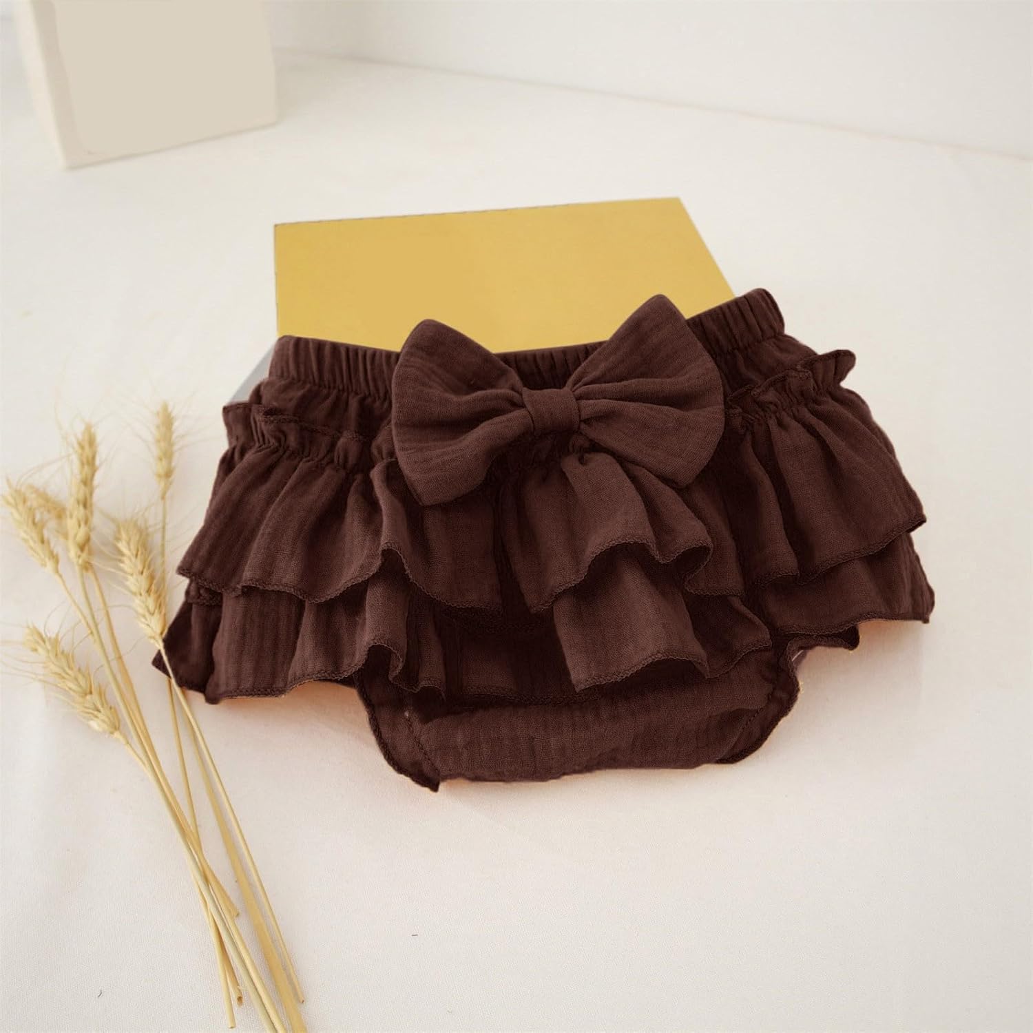 Adorable Ruffles Hem Diaper Cover Shorts