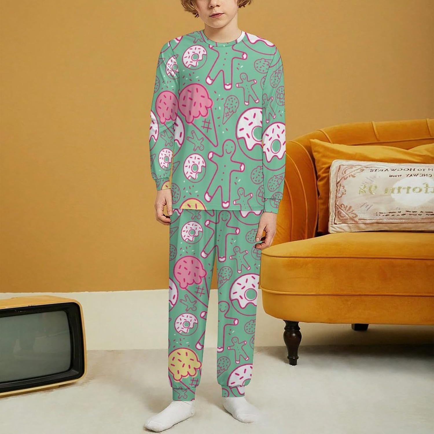Meiko Christmas Kids Set - gingerbread boys and girls - Long Sleeve Shirts and Pants