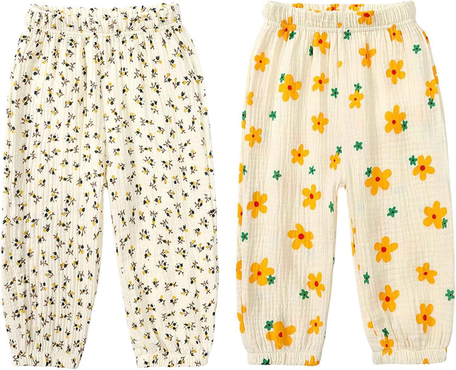 EISHOW Toddler Cotton Linen Long Pants for Baby Girls