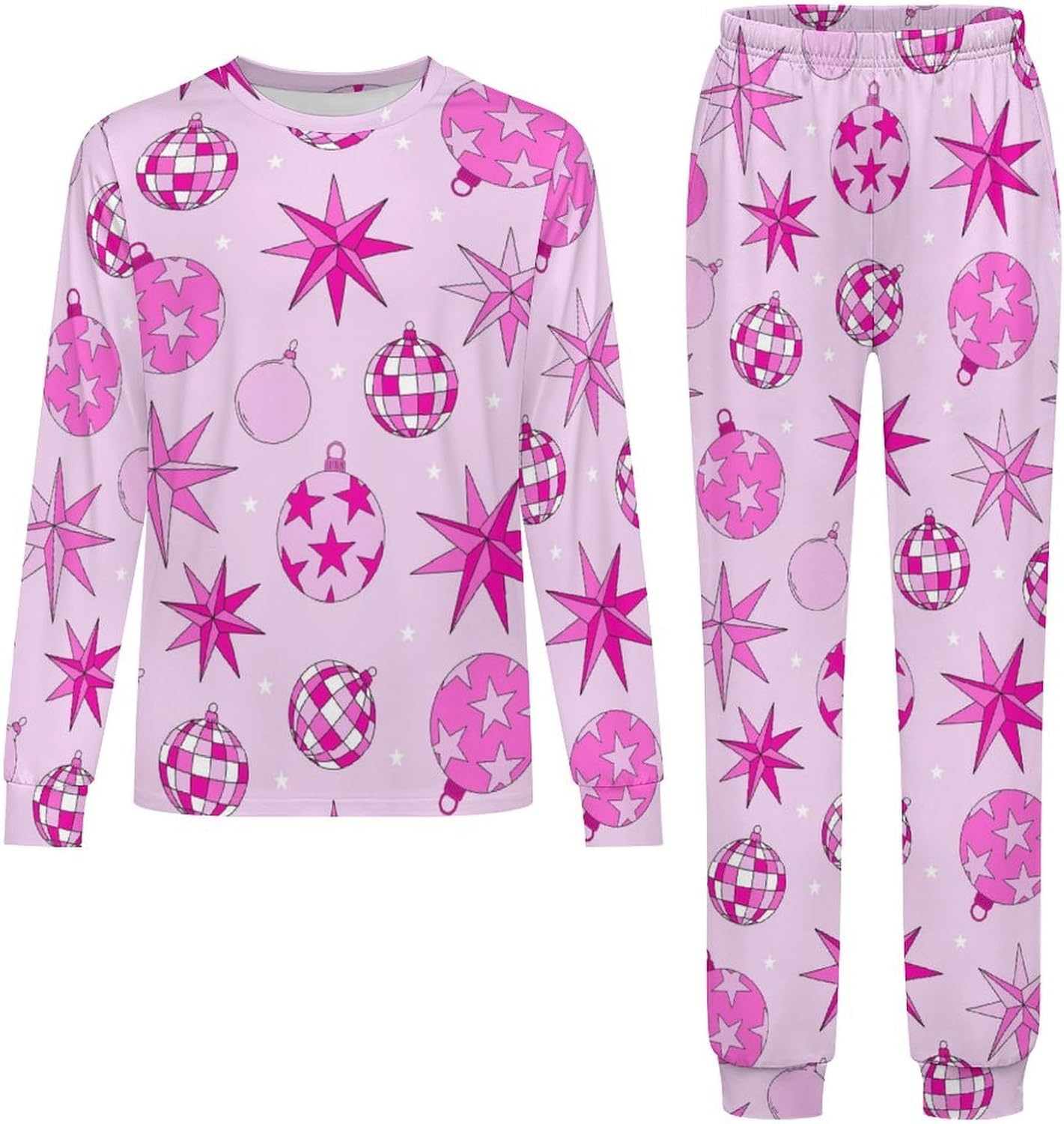 MEIKKO Majestic Pink Thermal Underwear Set Comfortable Base Layer for Kids