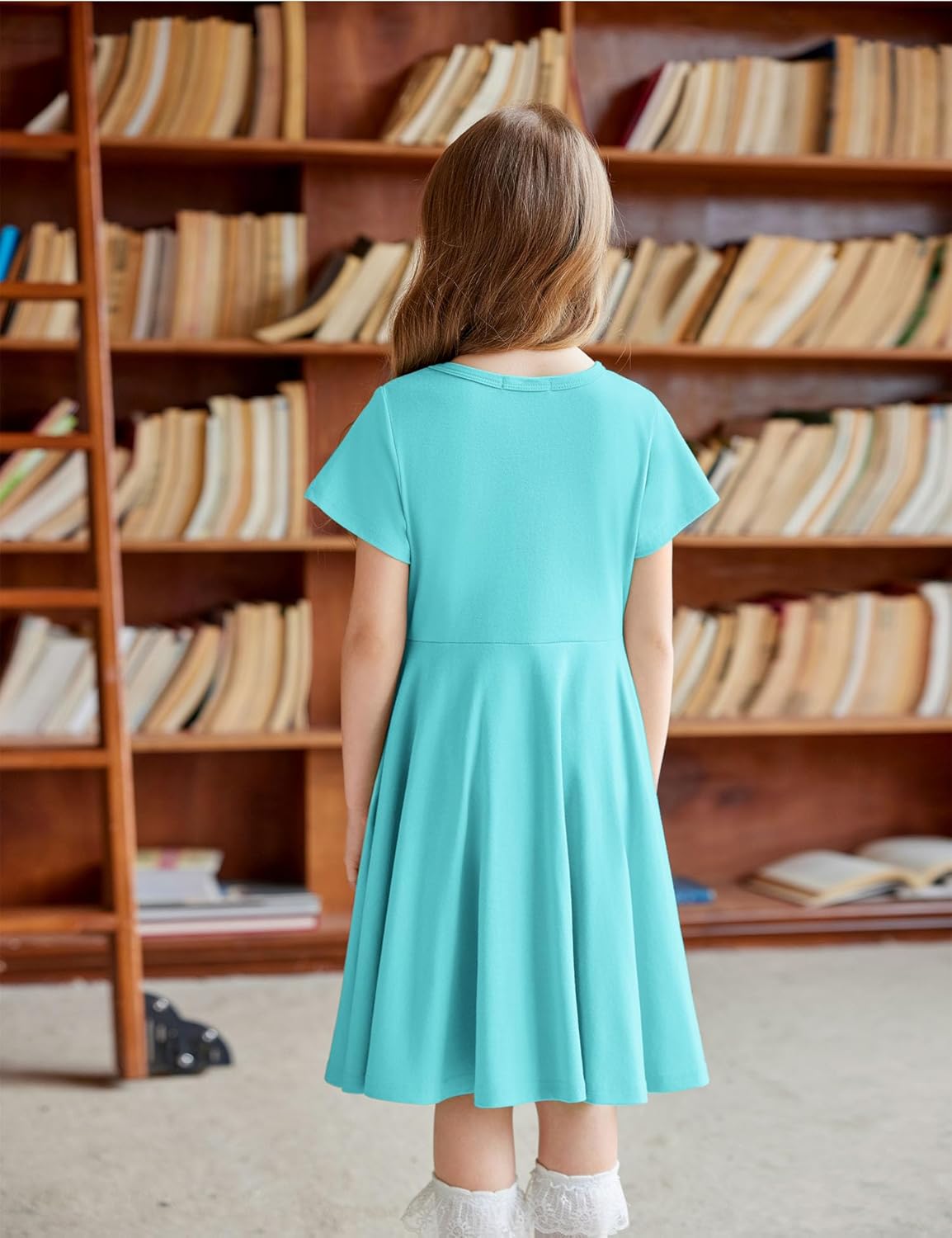 Arshiner Girls Basic Swing Dress - Casual Stylish