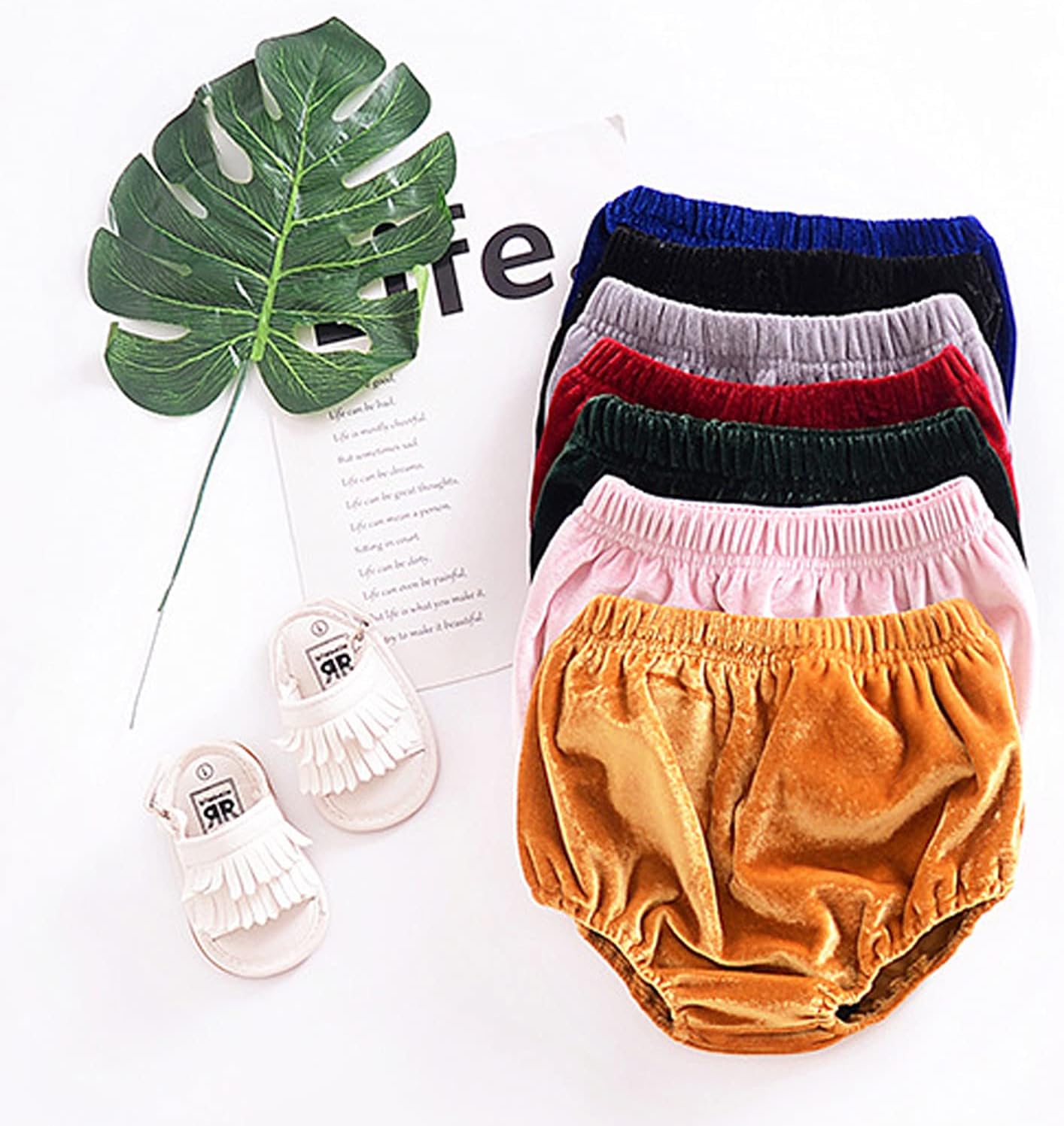 EISHOW Soft Cotton Linen Bloomer Shorts for Baby Boys Girls 1