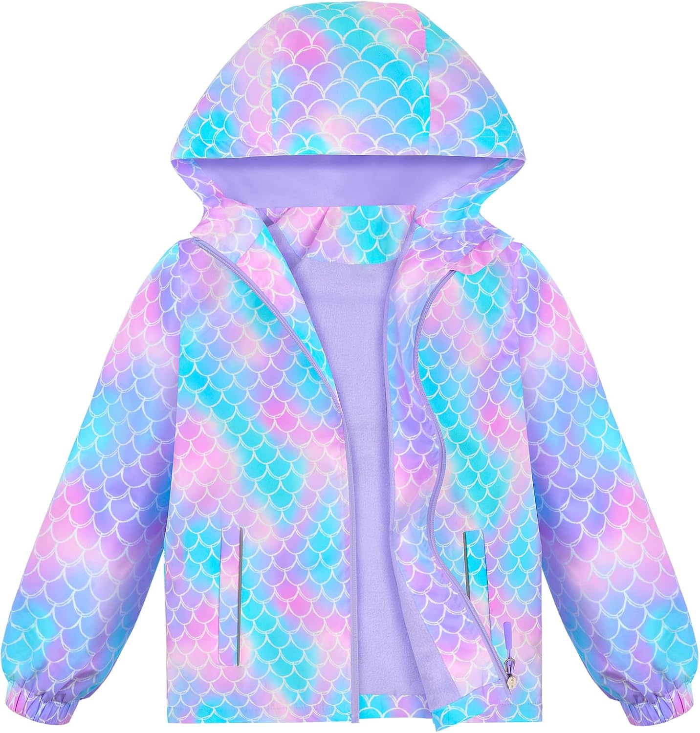 OlyPegic Girls Waterproof Hooded Rain Jacket