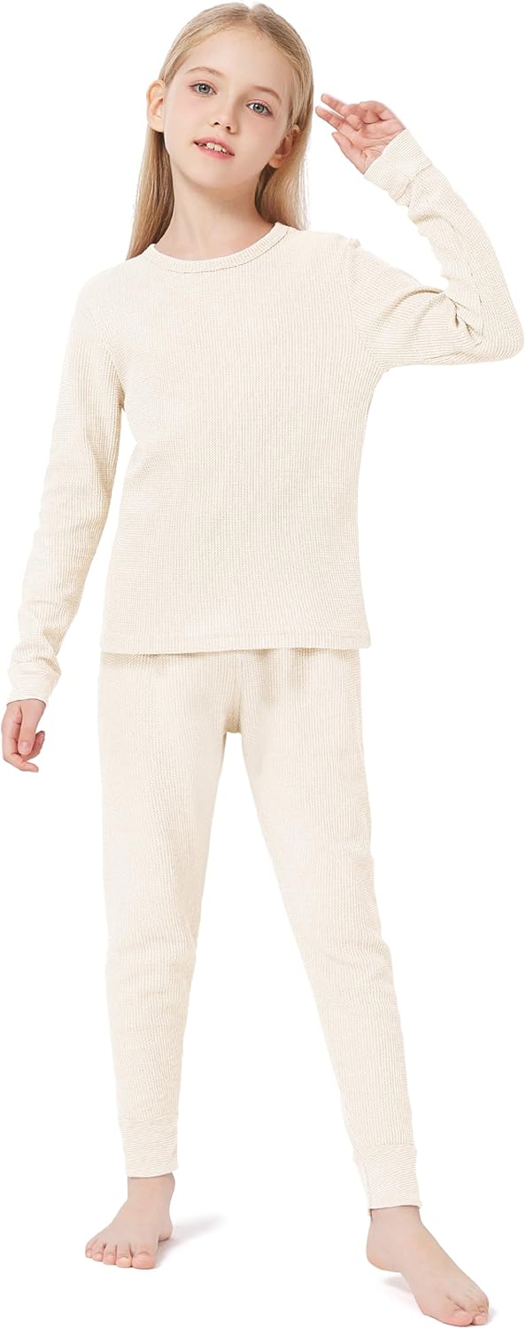 VZV Girls Thermal Set Waffle - Long Johns for Kids
